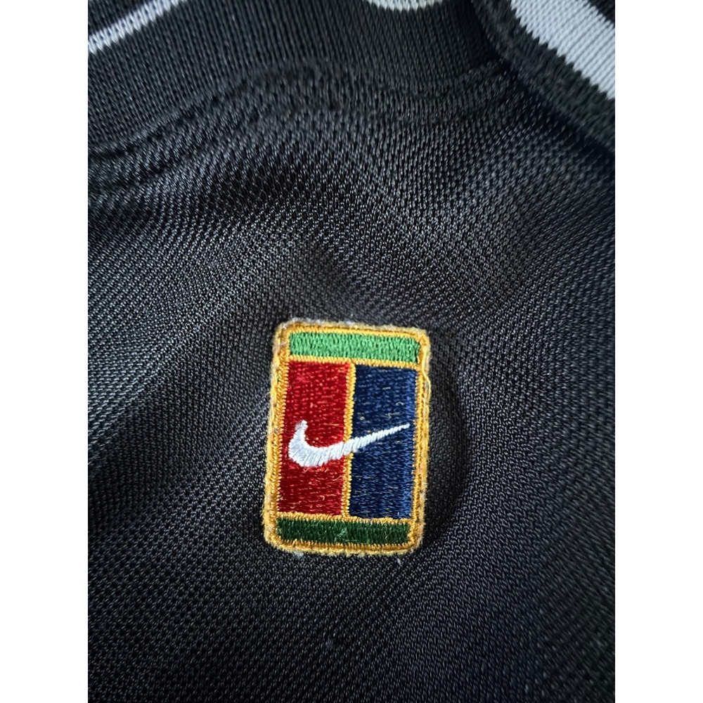 Nike Womens Tennis Pullover Top Black Boxy Dri Fit USA Size M Vintage - Picture 3 of 8
